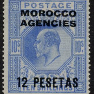 Morocco Agencies -  'Spanish'  SG.123  12p on 10s ultramarine.  lightly mounted mint.