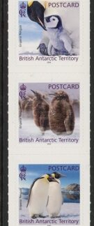 2023 British Antarctic - SG.854-8. Emperor Penguins (postcard rate) S/Adh.  set 5 vals.  U/M (MNH)