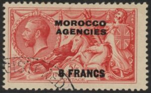 Morocco Agencies - 'French' SG.201 6f on 5s. rose-red. VFU.