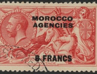 Morocco Agencies -  'French'  SG.201  6f on 5s. rose-red.  VFU.