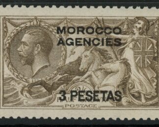 Morocco Agencies -  'Spanish'  SG.139  3p on 2s6d grey-brown . U/M (MNH)