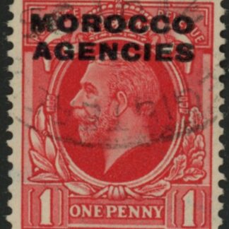 Morocco Agencies -  'British'  SG.66  1d scarlet.  fine used.