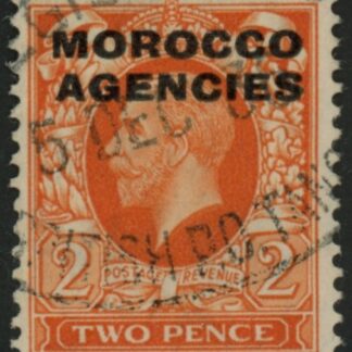 Morocco Agencies -  'British'  SG.68  2d orange.  fine used.