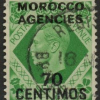 Morocco Agencies -  'Spanish'  SG.170 KGVI  70c on 7d emerald-green.  fine used.