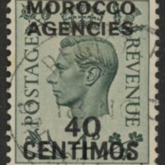 Morocco Agencies -  'Spanish'  SG.169 KGVI  40c on 4d grey-green.  fine used.