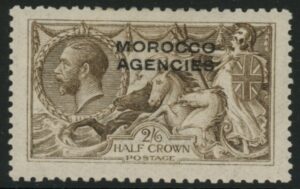Morocco Agencies - 'British' SG.51 2s6d yellow-brown. mounted mint.