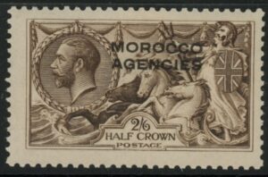 Morocco Agencies - 'British' SG.51 2s6d yellow-brown. mounted mint.