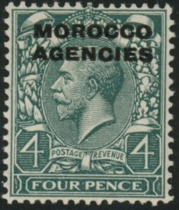 Morocco Agencies - 'British' SG.47 4d grey-green. mounted mint.