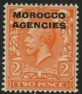 Morocco Agencies - 'British' SG.45 2d. orange die1 mounted mint.