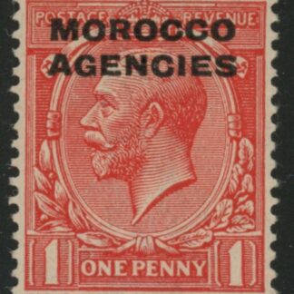 Morocco Agencies -  'British'  SG.43  1d. scarlet.  mounted mint.