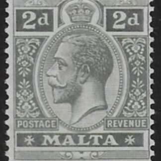 1914-21  Malta  SG.75  2d grey.  Perf.14  multi crown CA    M/M