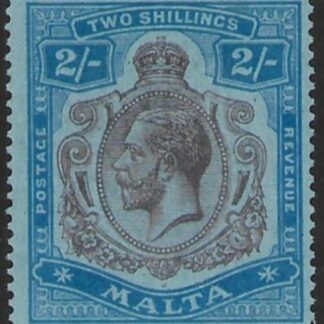 1921-2  Malta  SG.103 2s purple & blue/blue.  Perf.14 multi script CA    M/M