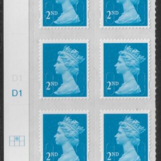 U2995  2nd blue CB  MA10  Cyld. D1  grid position  R1 C2   DLR  U/M (MNH)