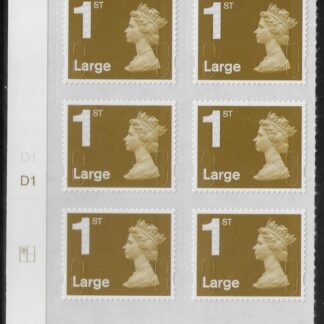 U3001  1st Large. gold  MA11 cyld. D1  grid position R1  C1  DLR  U/M (MNH)