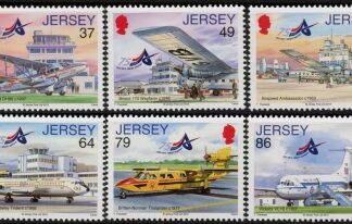 2012 Jersey SG.1643-8 Aviation History  set 6 values.(face = £3.65) U/M (MNH)