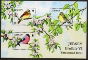 2012 Jersey MS.1688 Birds '6th series' mini sheet.(face = £3.85) U/M (MNH)