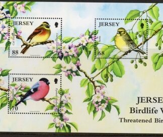 2012 Jersey MS.1688 Birds '6th series' mini sheet.(face = £3.85) U/M (MNH)