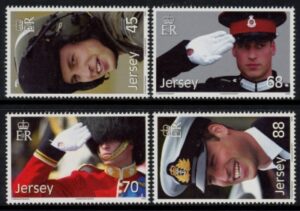 2012 Jersey SG.1663-6 30th Birthday Prince William. 4 values.(face = £2.71) U/M (MNH)
