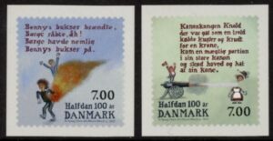2015 Denmark SG.1767-8 Birth Cent of Halfdan Rasmussen Set of 2 values U/M