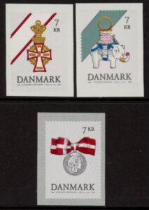 2015 Denmark SG.1776-8 Danish Decorations of Merit Set of 3 values U/M (MNH)