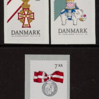 2015 Denmark SG.1776-8 Danish Decorations of Merit Set of 3 values   U/M (MNH)
