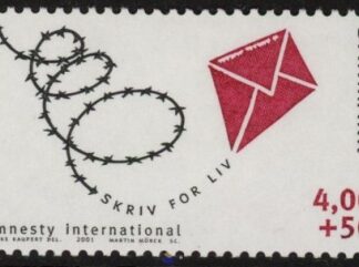 2001 Denmark SG.1225 40th Anniversary of Amnesty International. U/M (MNH)