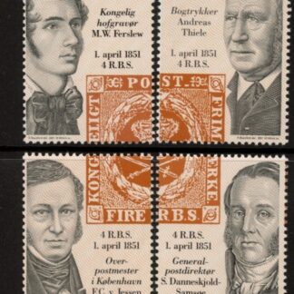 2001 Denmark SG.1231-4 150th Anniv. of First Danish Stamps. set 4 values. U/M (MNH)