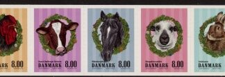 2016 Denmark SG.1798-802. Farm Animals. S. Adh. set 5 values. U/M (MNH)