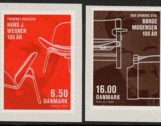 2014 Denmark SG.1743-4 Danish Furniture Designers.  2 values S/A U/M (MNH)
