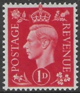 SG.463 1d scarlet (1937 dark colours) U/M (MNH)
