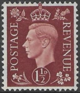 SG.464 1½d red-brown (1937 dark colours) U/M (MNH)