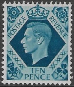 SG.474 10d turquoise blue (1937 dark colours) U/M (MNH)