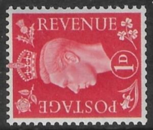 SG.463a 1d scarlet S/ways Watermark(1937 dark colours) U/M (MNH)