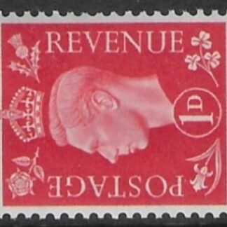 SG.463a 1d scarlet S/ways Watermark(1937 dark colours) U/M (MNH)