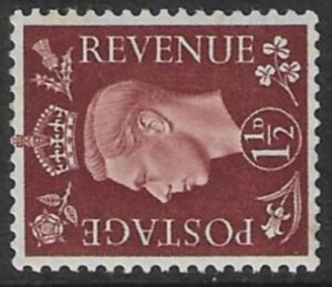 SG.464a 1½d red-brown S/ways Watermark(1937 dark colours) U/M (MNH)
