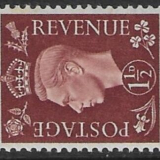 SG.464a 1½d red-brown S/ways Watermark(1937 dark colours) U/M (MNH)