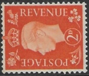 SG.465a 2d orange S/ways Watermark(1937 dark colours) U/M (MNH)