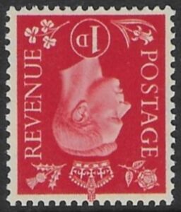 SG.463wi 1d scarlet. inverted Wmk(1937 dark colours) U/M (MNH)