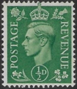 SG.485 ½d green. (1941 light  colours) U/M (MNH)