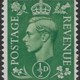 SG.485 ½d green. (1941 light  colours) U/M (MNH)