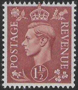 SG.487 1½d pale red-brown. (1941 light  colours) U/M (MNH)