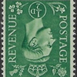SG.485wi  ½d pale green. inverted wmk.(1941 light  colours) U/M (MNH)