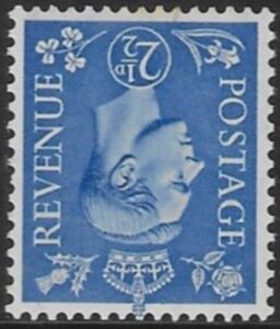 SG.489wi 2½d light ultramarine. inverted wmk.(1941 light colours) U/M (MNH)