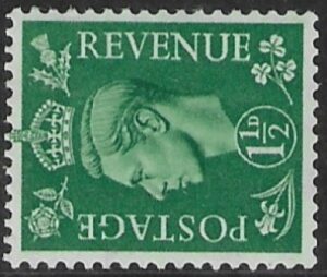SG.505a  1½d pale green .sideways watermark.(1950 New colours) U/M (MNH)