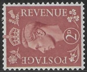 SG.506a 2d pale red-brown. sideways watermark.(1950 New colours) U/M (MNH)