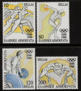 1996 Greece SG.1998-201 Cent. Modern Olympics. 4th issue 4values. U/M