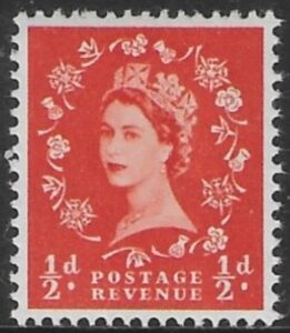 SG.515 ½d orange  (1952 Tudor Wmk) U/M (MNH)