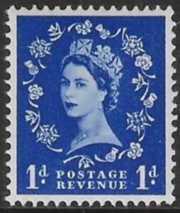 SG.516 1d ultramarine  (1952 Tudor Wmk) U/M (MNH)