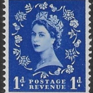 SG.516 1d ultramarine  (1952 Tudor Wmk) U/M (MNH)