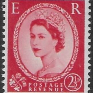 SG.519 2½d carmine-red  Type 1   (1952 Tudor Wmk) U/M (MNH)